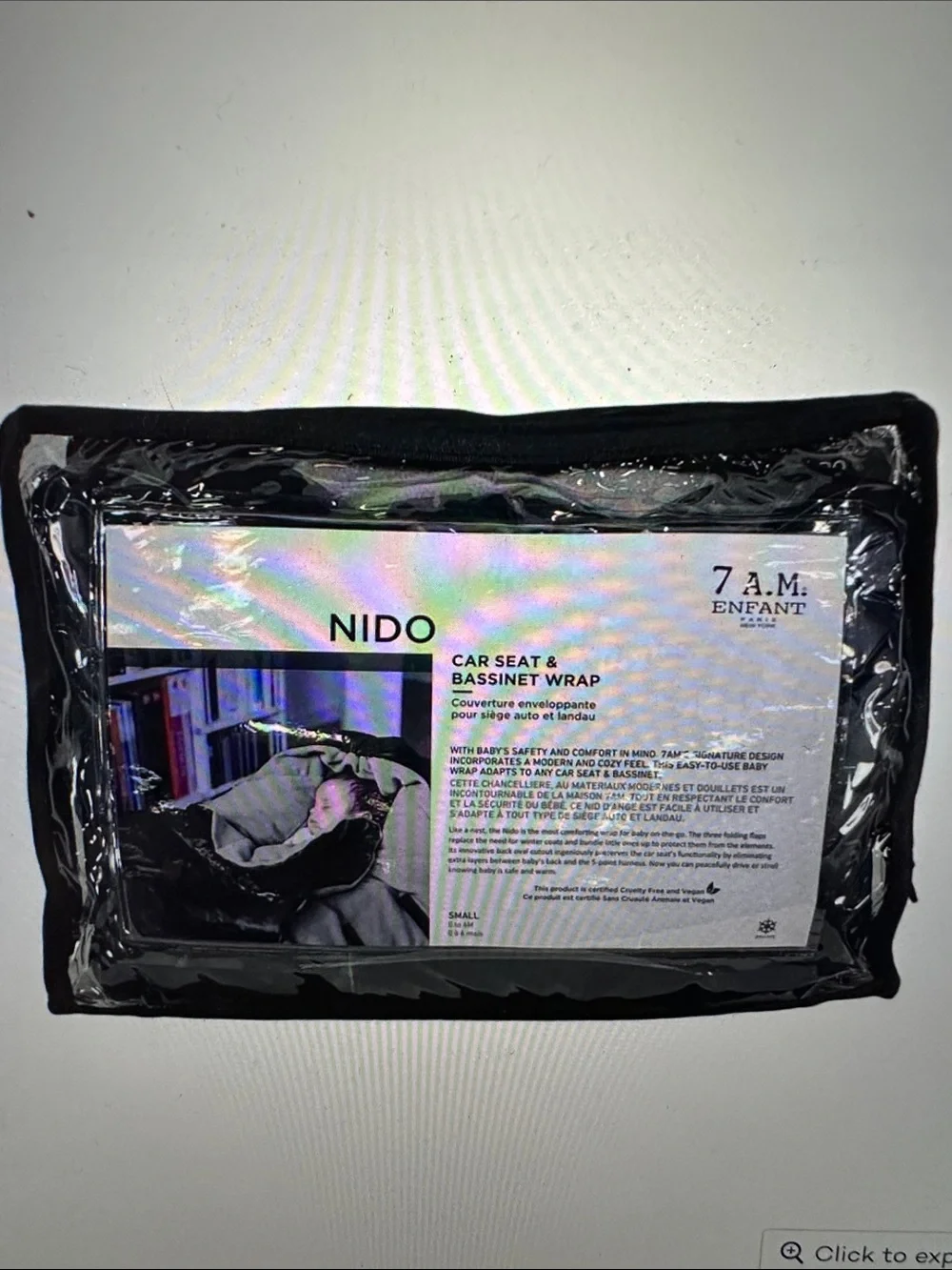NIDO Black Car Seat & Bassinet Wrap - Cozy Travel Cover for Babies